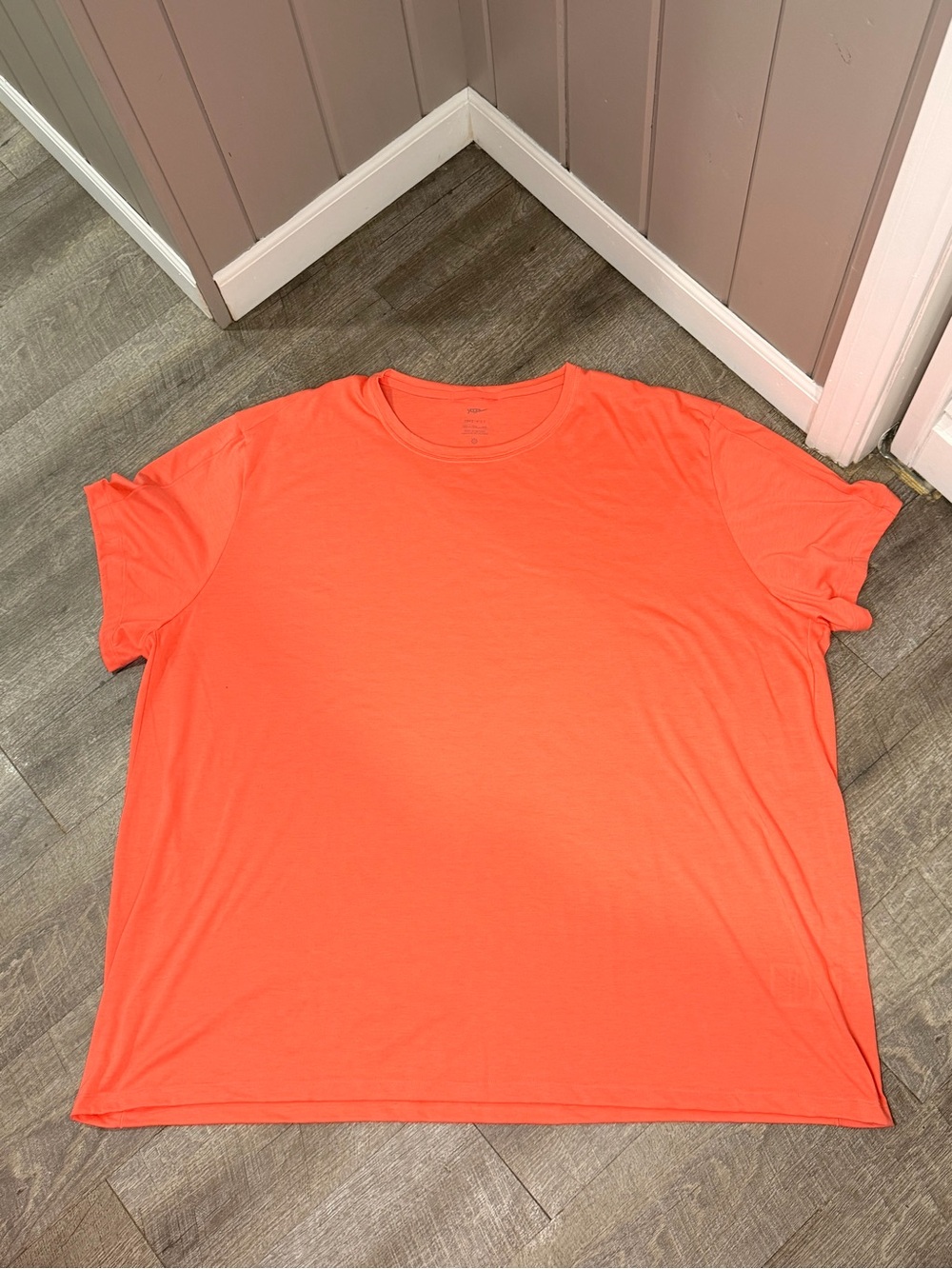 Nike Dri-Fit Men's Yoga Short Sleeve Tee - Bright Coral 4XL